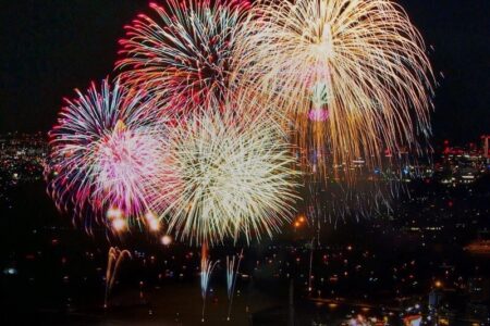 3년 만에 개최 결정！제35회 간몬해협 불꽃 축제in 2022 서일본 최대 규모 약 15,000발！ 저녁 도시락 포함！【F027-52B】